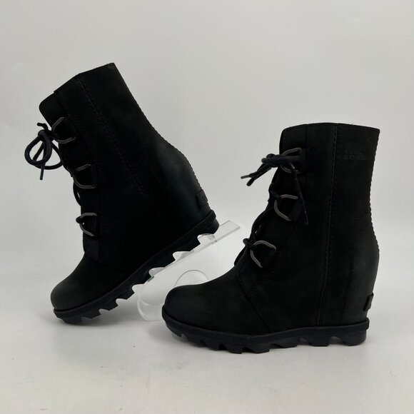 Sorel Black Joan of Arctic II Wedge Heeled Boots | Excellent Condition - Picture 2 of 9